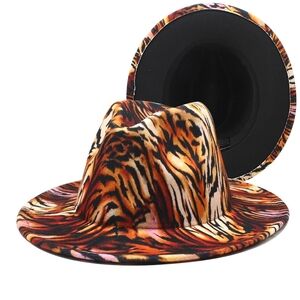 Women's Tiger Print Fedora Hat